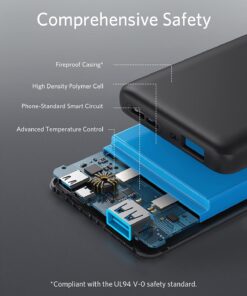 Anker Portable Charger, Power Bank, 10,000 mAh Battery Pack with PowerIQ Charging Technology and USB-C (Input Only) for iPhone 15/15 Plus/15 Pro/15 Pro Max, iPhone 14/13 Series, Samsung Galaxy Black 36 71zXIm6SIAL