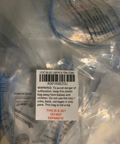 GearIT 50-Pack, Cat5e Ethernet Patch Cable 1 Foot - Snagless RJ45 Computer LAN Network Cord, Blue - Compatible with 48 Port Switch POE Rackmount 48port Gigabit 1 Foot (50-Pack) 17 71za5FaHoRL