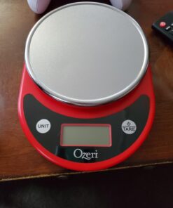 Ozeri Pronto Digital Multifunction Kitchen and Food Scale, Black on Red 41 71zahbLh3rL