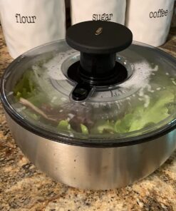 OXO Good Grips Stainless Steel Salad Spinner, 6.34 Qt. 53 71zc CsR5DL