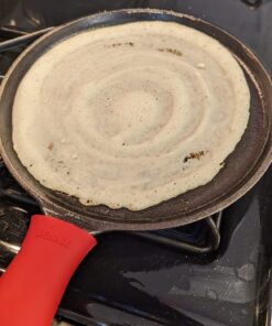 Lodge Cast Iron Round Griddle with Red Silicone Hot Handle Holder, 10.5-inch Round Griddle Bundle 22 71zd5j7NGCL