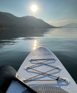 SereneLife Inflatable Stand Up Paddle Board (6 Inches Thick) with Premium SUP Accessories & Carry Bag | Wide Stance, Bottom Fin for Paddling, Surf Control, Non-Slip Deck | Youth & Adult Standing Boat Marine Blue 50 71zdJpX5ZL