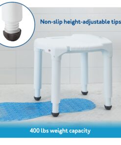 Carex Universal Bath Seat and Shower Chair - Bath Chair Supports Up To 400 Pounds - Adjustable Height Shower Bench, Plastic Stool For Shower, Shower Seat 30 71zdwJ2Qx8L
