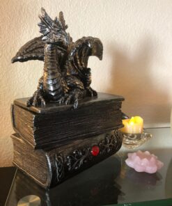 Mythical Guardian Dragon Trinket Box Statue with Hidden Book Storage Compartment for Decorative Gothic & Medieval Décor and Figurines As Jewelry Boxes or Fantasy Gifts for Office Study-Library 33 71ze6qKnUGL