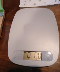 Greater Goods Gray Food Scale - Digital Display Shows Weight in Grams, Ounces, Milliliters, and Pounds | Perfect for Meal Prep, Cooking, and Baking | A Kitchen Necessity Designed in St. Louis Plastic Ash Grey 47 71zebJsB31L