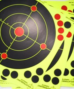 Splatterburst Targets - 8 inch Stick & Splatter Self Adhesive Shooting Targets - Gun - Rifle - Pistol - Airsoft - BB Gun - Pellet Gun - Air Rifle - Made in USA 25 pack 27 71zfZE81nL 1