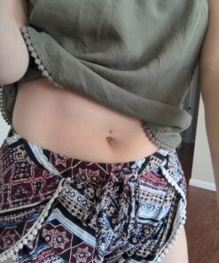 Forbidden Body Jewelry Surgical Steel Petite Belly Button Rings Curved Navel Barbell Set 14G 5/16 inch, 3mm end balls (2pcs-Select Colors) Steel/Rose Gold 30 71zfhQwpxQL