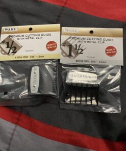 Wahl Professional- Versatile Premium Cutting Guide Comb with Metal Clip #1/2 & #1 1/2 Combo Set #3354-1100-1000 for All Wahl Clippers/Trimmer 26 71zft1yiMtL