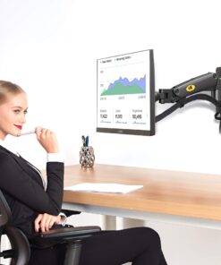 NB North Bayou TV Monitor Wall Mount Bracket Full Motion Articulating Swivel for 17-27 Inch Monitors with Gas Spring (Black Single Extension) F120-B Black 29 71zgBXtcTL