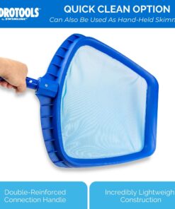 Swimline 8039 Premium Extra Strong Leaf Skimmer Net Head Cleaner for Swimming Pool Spa Fountain Pond Hot Tub Leaves Bugs Debris Fine Cleaning Maintenance, Heavy Duty Large, Blue Premium (Molded) 25 71zh06NsrKL