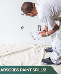 All Purpose Canvas Drop Cloth by CCS CHICAGO CANVAS & SUPPLY- Cotton Canvas Cover for Floor & Furniture Protection - Washable & Reusable Duck Dropcloth Fabric Against Paint, Dust, Dirt- 9 by 12 Feet 9' x 12' 26 71zhFpjoboL