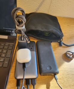 Anker 727 Charging Station (GaNPrime 100W), Compact Power Strip for Travel, Work, 5 ft Detachable Extension Cord with 2 Outlets and 4 USB Ports, for iPhone 14, Samsung, iPad, MacBook (Not a Battery) Black+Gray 33 71zjdDK1ThL