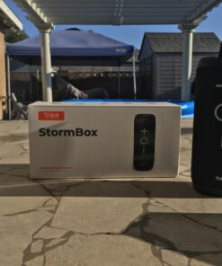Tribit StormBox Bluetooth Speaker - 24W Portable , 360° Full Surround Sound, Enhanced Bass, Wireless Dual Pairing, IPX7 Waterproof, 20-Hour Playtime, 66ft Bluetooth Range Outdoor Speaker black 38 71zjzJnpgeL