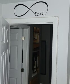 Alternative view of Picniva Wall Stickers Bedroom Decor Infinity Symbol Word Love Vinyl Art Decal 7'' X 22'' Black