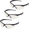 Amazon Basics Anti-Scratch Safety Glasses, UV-Resistant, Indoor/Outdoor Clear Mirror Lens, 3-Count Black & Clear 24 71zlgmkLDiL
