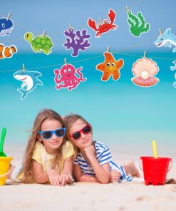 48 Pcs Fish Cut-Outs Paper Colorful Classroom Decoration Ocean Sea Animal Cutouts Accents Fish Accents Cutouts with Adhesive Point Dots for Bulletin Board School 5.9 x 5.9 Inch 12 71zmMBw 6kL