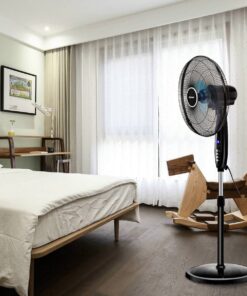 COSTWAY Pedestal Fan, Black-Double 3 Blades 24 71zmZIyrmL