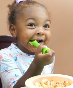 Olababy 100% Silicone Soft-Tip Training Spoon for Baby Led Weaning 2pack Training Spoon Set Lime / Kale 24 71zmZuXvbL