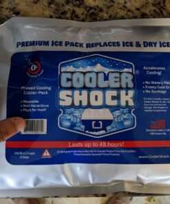Cooler Shock Reusable Ice Packs for Cooler - Long-Lasting Cold Freezer Packs for Coolers & Lunch Bags - Cooler Ice Packs for Lunch Box, School, Beach, Fishing, Camping Gear Cooler Size 3-Pack 47 71znow8XfSL
