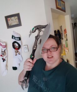 Alien Warrior Fantasy Battle Axe w/ Dagger & Plaque New 29 71zo85HyBIL 1