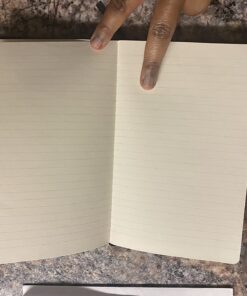 2 Pack Classic Ruled Notebooks/Journals - Premium Thick Paper Faux Leather Writing Notebook, Black, Hard Cover, Large, Lined (5.4 x 8.3) 49 71zoIP1PwmL