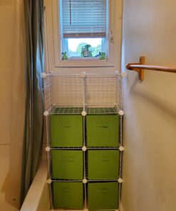 Sorbus Foldable Storage Cubes - 6 Fabric Baskets for Organizing Pantry, Closet, Shelf, Nursery, Playroom, Toy Box, Cubby - 11 Inch Dual Handle Collapsible Closet Organizers and Storage Bins (Green) Green 29 71zpx1uVGUL