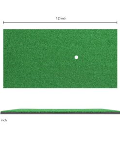 TRUEDAYS Golf Mat - Artificial Turf Golf Mat with Non-Slip Foam - 12“ x 24“ Golf Hitting Mat for Indoor and Outdoor Practice (Includes Rubber Tee Holder and Tees) 12"x24" 21 71zqfHVNyAL