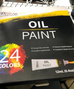 U.S. Art Supply Professional 24 Color Set of Art Oil Paint in 12ml Tubes - Rich Vivid Colors for Artists, Students, Beginners - Canvas Portrait Paintings 24 Count (Pack of 1) 23 71zqxRxRJlL