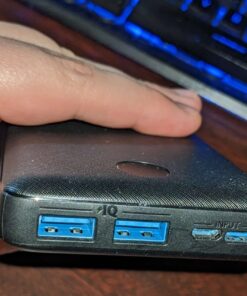 Anker Portable Charger, Power Bank, 20,000mAh Battery Pack with PowerIQ Technology and USB-C (Recharging Only) for iPhone 15/15 Plus/15 Pro/15 Pro Max, iPhone 14/13/12 Series, Samsung Galaxy (Black) Black 38 71zrZfZKmL