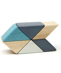 6 Piece Tegu Pocket Pouch Prism Magnetic Wooden Block Set, Blues 23 71zsyKKWpVL