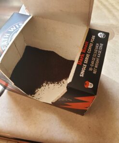 Death Wish Coffee Co. Single Serve Pods - Extra Kick of Caffeine - Dark Roast Coffee Pods - Made with USDA Certified Organic, Fair Trade, Arabica and Robusta Beans (20 Count) 20 Count (Pack of 1) 29 71zt17iGfL