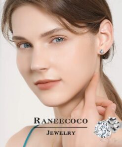 "STUNNING FLAME" 18K Gold Plated Silver Brilliant Cut Simulated Diamond Cubic Zirconia Stud Earrings 1.5 carats Gold Plated Sterling Silver - White 35 71zuboVnpaL