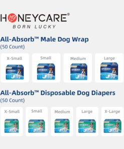 HONEY CARE All-Absorb, X-Large 28" x 34", 40 Count, Dog and Puppy Training Pads, Ultra Absorbent and Odor Eliminating, Leak-Proof 5-Layer Potty Training Pads with Quick-Dry Surface, Blue 21 71zwOK51VrL