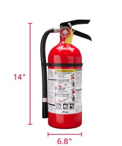 Kidde Pro 210 2A:10-B:C Fire Extinguisher, Rechargeable, Multi-Purpose for Home & Office, 4 lbs., Mounting Bracket Included , Red 1 Pack 37 71zwcdAEcgL 2