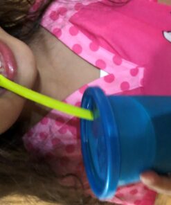 Softy Straws Wide Premium Reusable Silicone Drinking Straws + Patented Straw Squeegee - 9” Long With Curved Bend for 20/30/32oz Tumblers BPA Free Non Rubber, Flexible, Safe for Kids/Toddlers Assorted - Silicone 52 71zyt0ZMjrL