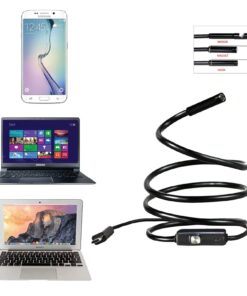 Gintai 7mm Flexible USB Semi-Rigid Endoscope Camera Waterproof Snake Microscope Borescope Inspection Camera for Laptops and USB OTG Compatible Android Smartphones with 6 LED and 1M Cable 8 71zzL 9nMmL