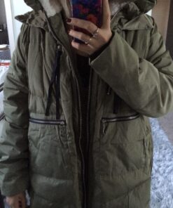 Orolay Women's Thickened Down Jacket Large Green 50 71zzZuA8C1L