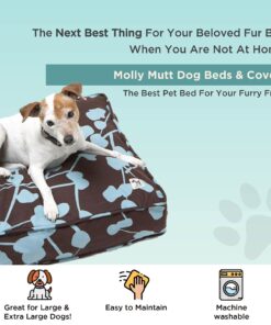 Molly Mutt Huge Dog Bed Cover - Your Hand in Mine Print - Measures 36”x45”x5’’ - 100% Cotton - Durable - Breathable - Sustainable - Machine Washable Dog Bed Cover 19 81 11p2lj4L