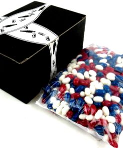 Alternative view of Patriotic Jelly Beans Variety: One 2 lb Bag of Assorted Red, White, and Blue Jelly Beans in a BlackTie Box Coconut 2 Pound (Pack of 1)