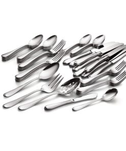 Gorham Studio 45-Piece Flatware Set, 6.30 LB, Metallic 14 81 1AZ1uUFL