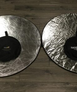 NEEWER 43 Inch/110 Centimeter Light Reflector Diffuser 5 in 1 Collapsible Multi Disc with Bag - Translucent, Silver, Gold, White, and Black for Studio Photography Lighting Outdoor Standard Packaging 40 81 1DFiuPPL
