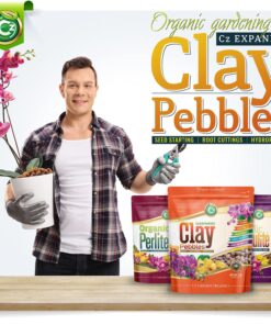 Expanded Clay Pebbles LECA Grow Media for Plants, Orchids, DWC Hydroponics, Aquaponics, Aquaculture Garden Soil Additive Conditioner Amendment Ceramsite Aggregate Cz Garden 2 LBS Cz Expanded Clay Pebbles 32 81 1aK4yoxS