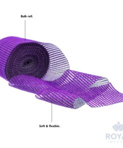 Royal Imports Diamond Sparkling Rhinestone Bling Wrap Ribbon Bulk DIY Roll - Event Decorations, Wedding Cake, Bridal/Baby Shower, Birthday, Arts & Crafts, Party Decorations - 30 Ft - 1 Roll - Silver 1 Roll (24-Rows) 38 81 1dqC7qEL 2