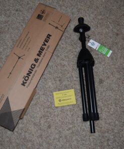 K&M - Konig & Meyer 14985.000.55 Trombone Stand - Industry Standard Fits Trombones and Marching Baritone Horns - Sturdy Folding Leg Base - Professional Grade for all Musicians - German Made - Black Regular Stand 20 81 2C9WohwL