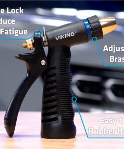 VIKING High Pressure Adjustable Hose Nozzle with Brass Tip for Garden Watering and Car Washing Brass Tip Hand Control 16 81 5lRPNtL