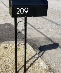 Gibraltar Mailboxes Decorative Medium Capacity Galvanized Steel Black, Mailbox & Post Combo, T11KIT0B, 1-(Pack) 31 81 6LOmMfJL