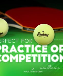 Franklin Sports Glow in The Dark Ping Pong Balls - Official Size + Weight 40mm Table Tennis Balls - One Star Glow in The Dark Ping Pong Balls - Durable High Performance Balls - Green - 6 Pack Pack of 6 - Glow-in-the-Dark 13 81 6YrCyw2L