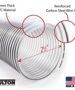 2 1/2" x 20' Clear PVC Dust Collection Hose For Use with Dust Collectors with 2-1/2" Ports. Ideal for Shop Vacuums 11 81 6fWtkyLL
