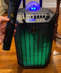 Wireless Karaoke Machine for Adults, TONOR PA System Portable Bluetooth Singing Speaker with Dual Wireless Microphones Microfono, Disco Ball for Home Karaoke, Party, Class and Church K20 Black 70 81 7Neef7xL