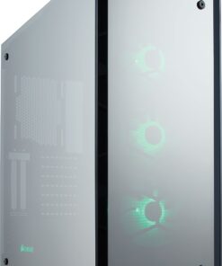 Corsair CORSAIR Crystal 570X RGB Mid-Tower Case, 3 RGB Fans, Tempered Glass - Mirror Black (CC-9011126-WW) 54 81 8E9zLKUL